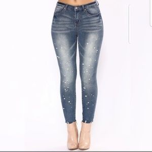 Pearl Studded Jeans